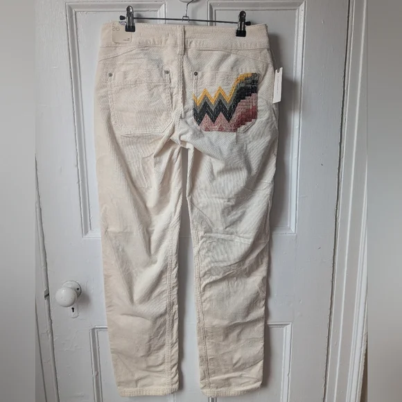 NWT Anthropologie Pilcro Corduroy Embroidered Pants - Size 26 - Picture 8 of 10